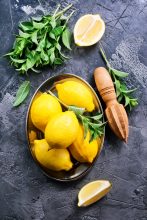 lemons with mint